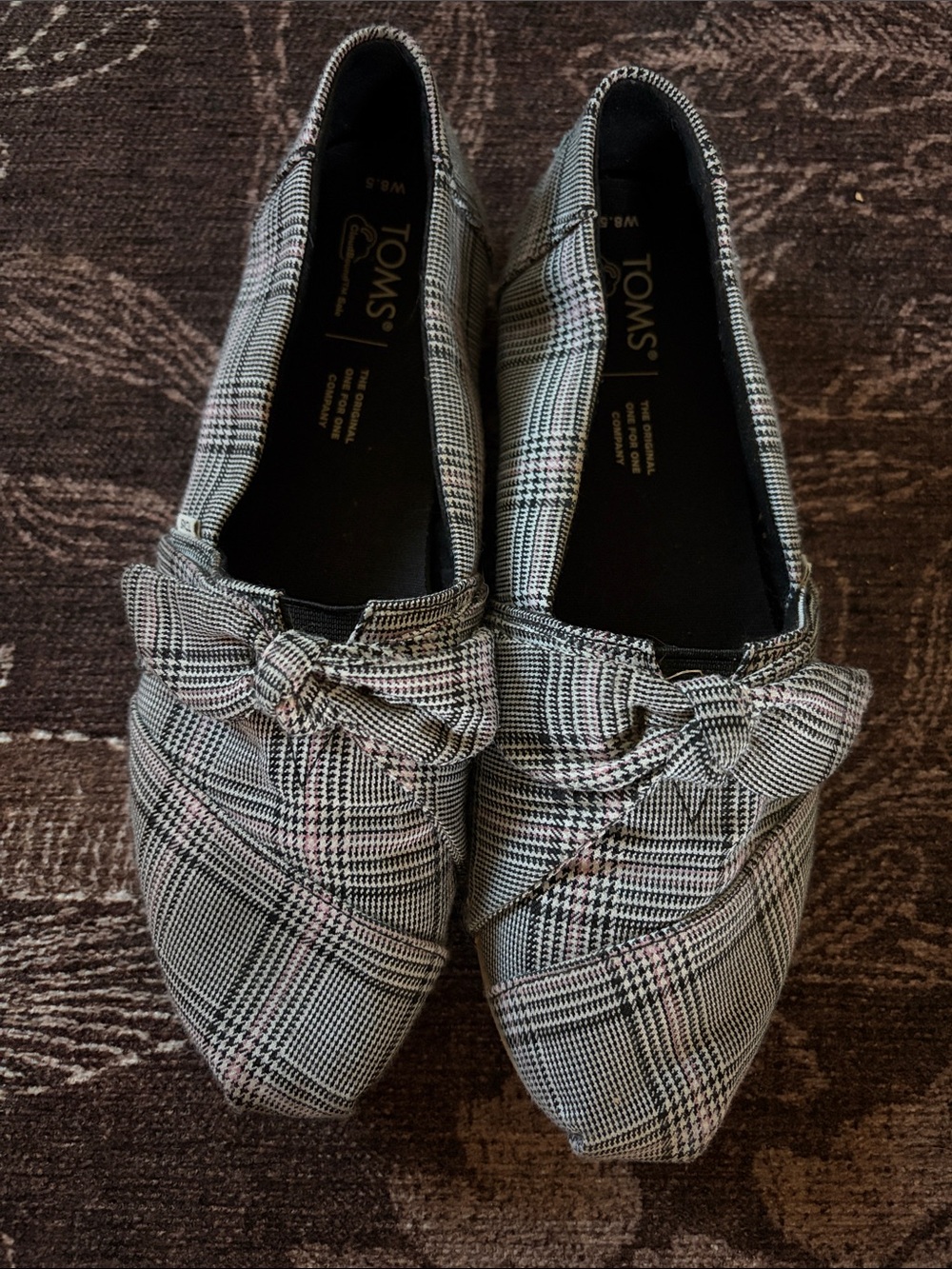 Toms Plaid Knot-Front Slip-Ons